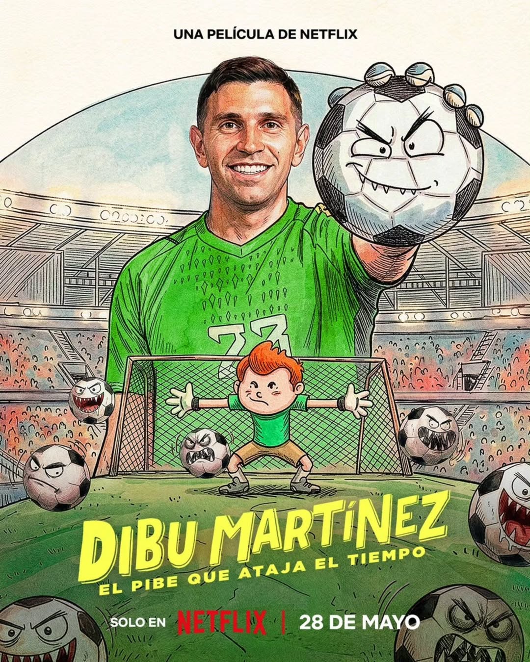 Netflix presenta el tráiler de Dibu Martínez: El pibe que ataja el tiempo, que estrenará el 28 de mayo